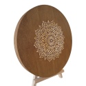 Mandala na drewnianym krążku