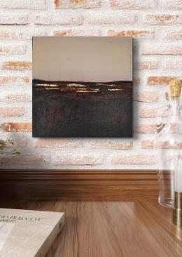 Obraz abstrakcyjny strukturalny 30x30 cm