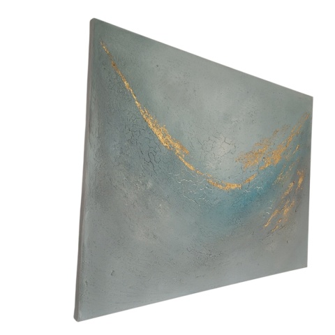 Obraz abstrakcyjny strukturalny ze spękaniami 50x70cm Obraz abstrakcyjny strukturalny ze spękaniami 50x70cm
