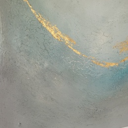 Obraz abstrakcyjny strukturalny ze spękaniami 50x70cm