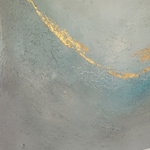 Obraz abstrakcyjny strukturalny ze spękaniami 50x70cm Obraz abstrakcyjny strukturalny ze spękaniami 50x70cm