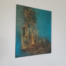 Obraz abstrakcyjny strukturalny 60x50cm